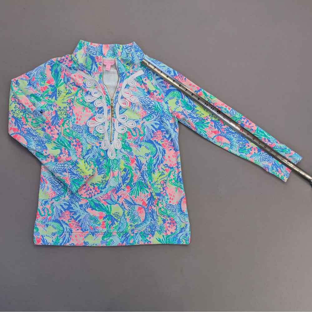 Lilly Pulitzer Mermaid Print 1/4 Zip Pullover Small - Picture 9 of 12